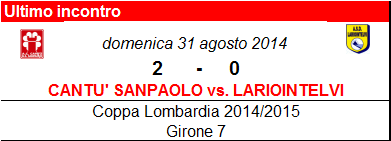 Coppa Lombardia: il Cantù vince per 2 a 0 contro il Lariointelvi