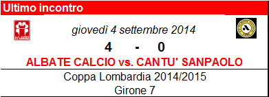 Coppa Lombardia: Albate Calcio vs. Cantù Sanpaolo 4 – 0