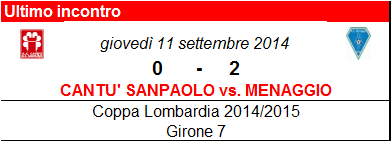 Coppa Lombardia: Cantù vs. Menaggio 0 – 2