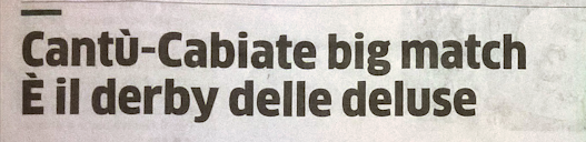 La Provincia: Cantù Cabiate il derby delle deluse