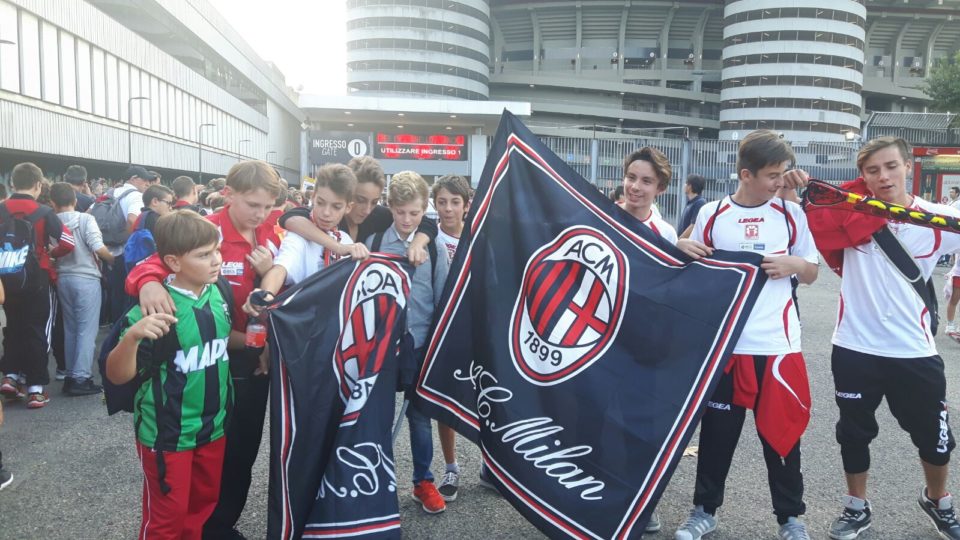 I ragazzi del Cantù a San Siro