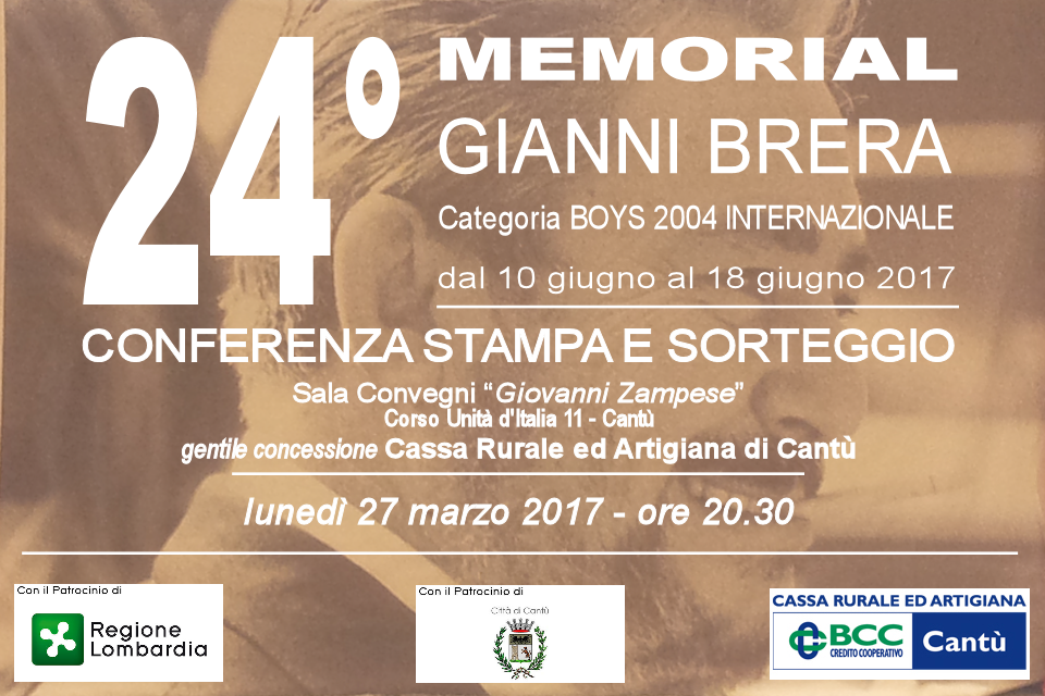 Sorteggio 24° Memorial “GIANNI BRERA”
