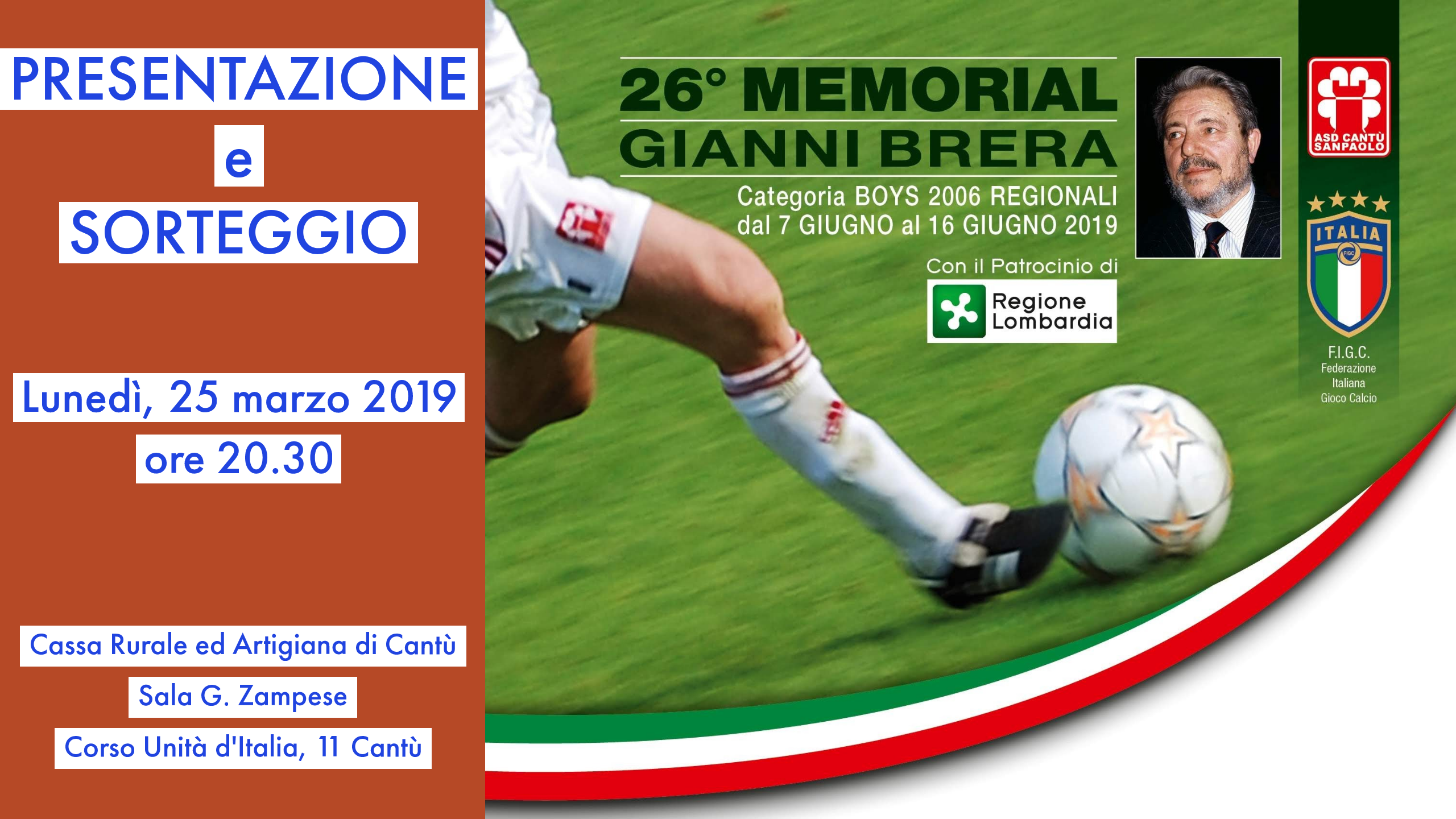 Presentazione 26° Memorial “Gianni Brera”