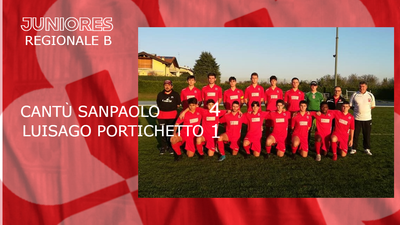 Juniores Reg. B: Cantù Sanpaolo vs Luisago Portichetto 4 – 1