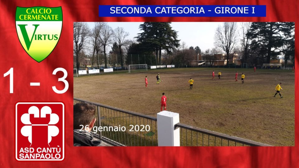 Prima Squadra: Virtus Cermenate vs Cantù Sanpaolo 1 – 3