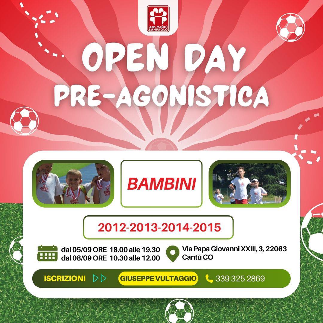 Open Day Pre-Agonistica (Dal 2012 al 2015)